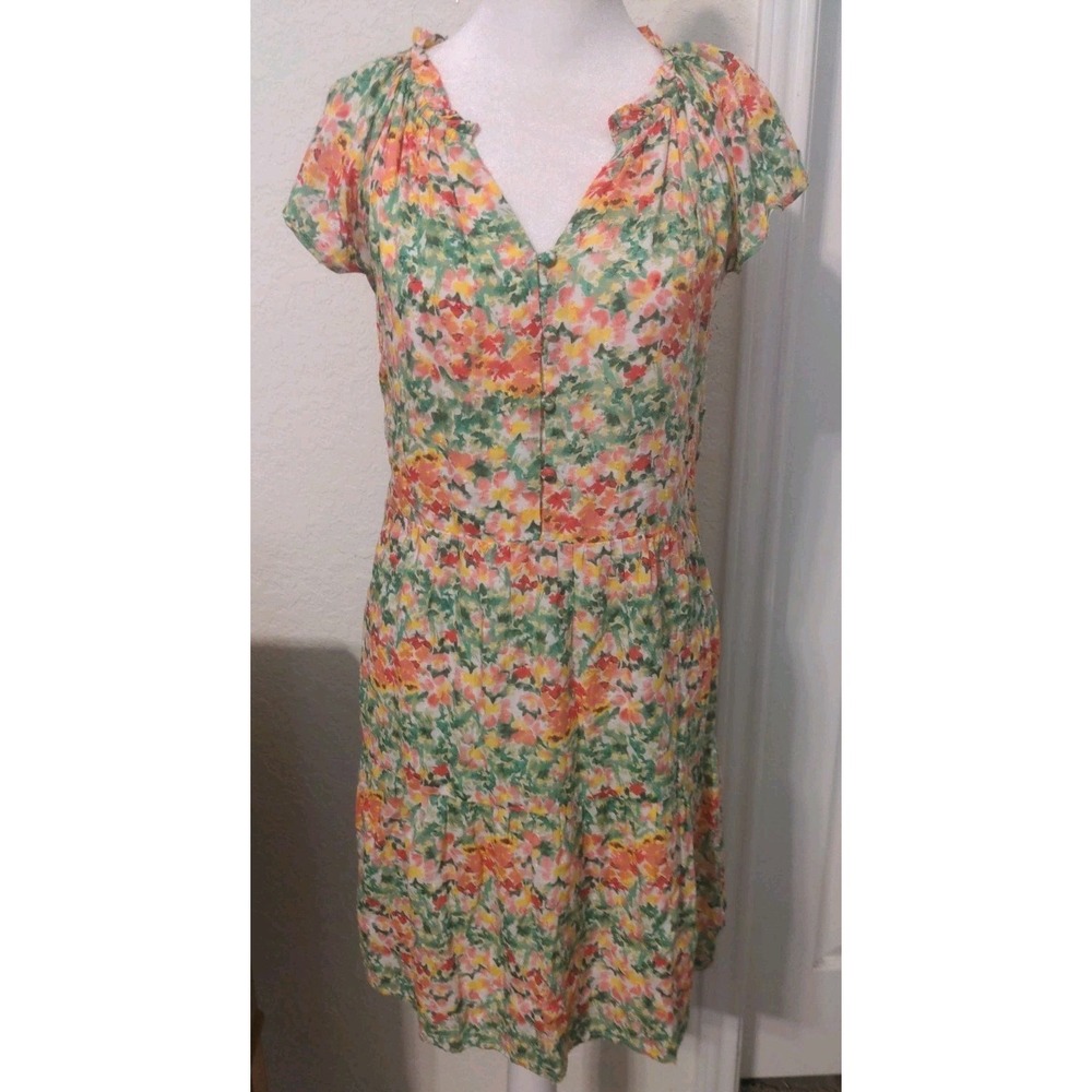 LOFT Women's Spring Floral Short Sleeve Dress Size XS P